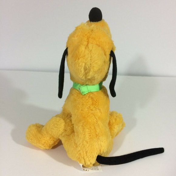 Disney Mattel Pluto Dog 10" Plush w/ Green Collar Tag Stuffed Animal Toy Sitting - Picture 6 of 10